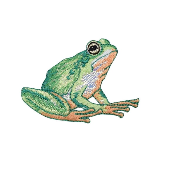 Tree Frog - Shimmery Green - Iron On Applique/Embroidered Patch