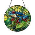 Tree Staining Tree Frog Stained Glass Panel – Tropical Window Decor - Walmart.com