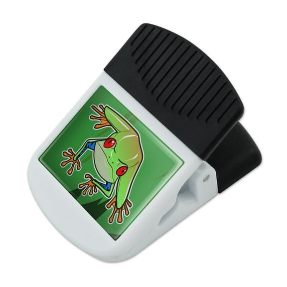 Tree Frog on Leaf Refrigerator Fridge Magnet Magnetic Hanging Hook Note Snack Clip