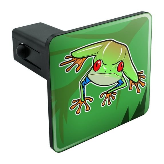 Tree Frog on Leaf Tow Trailer Hitch Cover Plug Insert 1 1/4 inch (1.25")