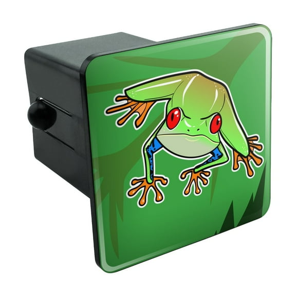 Tree Frog on Leaf Tow Trailer Hitch Cover Plug Insert 2"