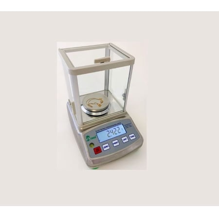 LW HRB-S 203, Stainless Steel High Res Balance w/ Glass Draft Shield, 200g x 1mg