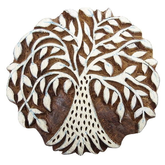 Tree Handcarved Textile Stamp For Clay Printing Block Wood Block Art Blockprint