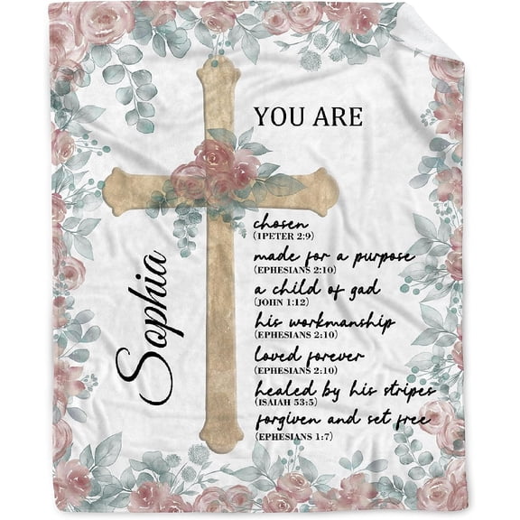 Tree Healing Scripture Bible Verse Fleece Throw Sympathy Prayer Blanket Religious Christian Inspirational Gifts for Women Friends - 40''x50''