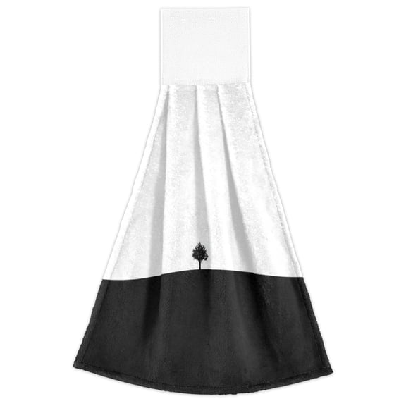 Tree Hill 2 Pack 14''x18'' Hand Towels Soft Coral Fleece Quick Dry Hook and Loop for Kitchen Bathroom