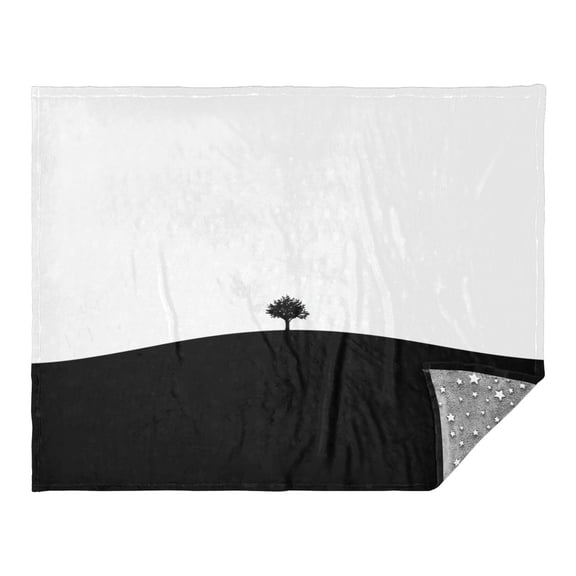 Tree Hill 70x55in Flannel Throw Blanket, Double Sided, Soft and Cozy, Glow in the Dark