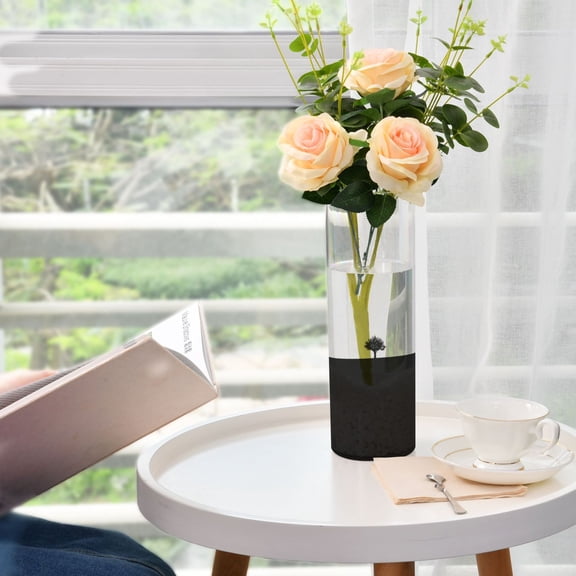 Tree Hill Plastic Vase 11.8'' x 3.9'' Transparent Non Breakable Decorative for Family