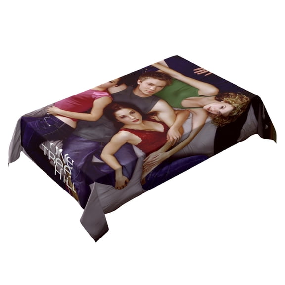 Tree Hill-theme square tablecloth has an iconic print, fits most tables, and is easy to care for perfect gifts for fans friends and family60" x 87"152*220cm