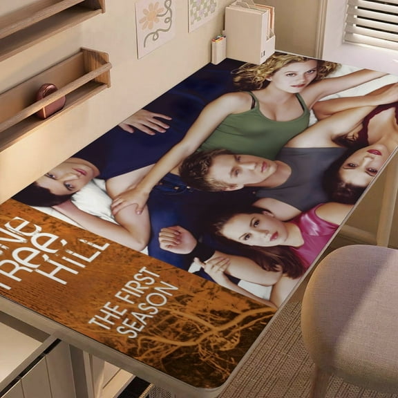 Tree Hill-themed extra-large Non-Slip Base leather Desk Table matversatile for computer desks, dining tables, and more.12"x24"(30X60cm