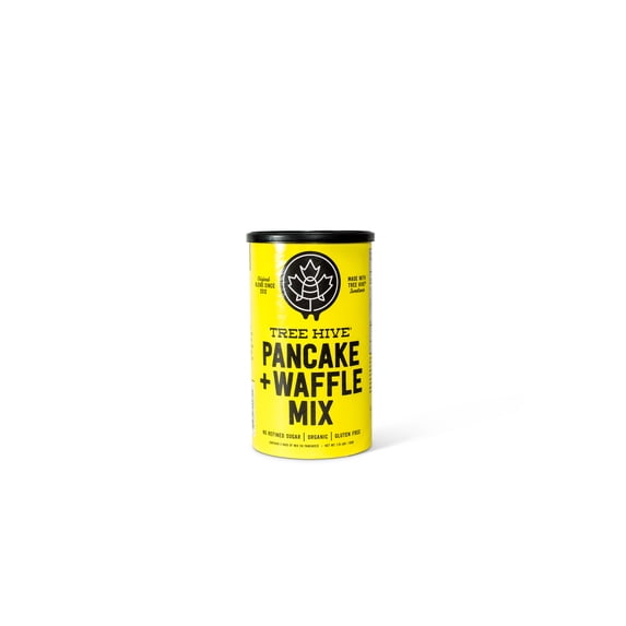 TreeHive Organic Gluten-Free Pancake & Waffle Mix – No Refined Sugar, No Artificial Sweeteners, Easy Prep, Family-Size (1.15 lbs, 2 Pre-Portioned Bags)