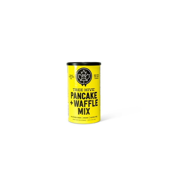 TreeHive Organic Gluten-Free Pancake & Waffle Mix No Refined Sugar, No Artificial Sweeteners, Easy Prep, Family-Size (1.15 lbs, 2 Pre-Portioned Bags)