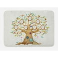 thumbnail image 1 of Tree House Bath Mat, Vintage Inspired Hand Painted Forest Home Family Tree, Plush Bathroom Decor Mat with Non Slip Backing, 29.5" X 17.5", Multicolor, by Ambesonne, 1 of 2