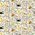 thumbnail image 1 of Tree House Tan Patchwork Cats Dogs Cotton Fabric, 1 of 1