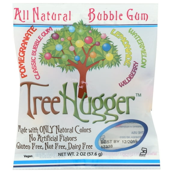 Tree Hugger Bubble Gum, Fantastic Fruit, 2 Oz.