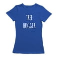 thumbnail image 1 of Tree Hugger Graphic Women Royal Blue T-Shirt, Female x-Large, 1 of 4