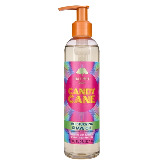 Tree Hut Bare Candy Cane Hydrating & Moisturizing Shave Oil, 7.7 fl oz.