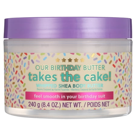 Tree Hut Birthday Cake Whipped Shea Body Butter, Lightweight Hydration for Soft, Smooth Skin, 8.4 oz