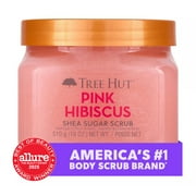 Tree Hut Pink Hibiscus Shea Butter Sugar Body Scrub, 18 oz