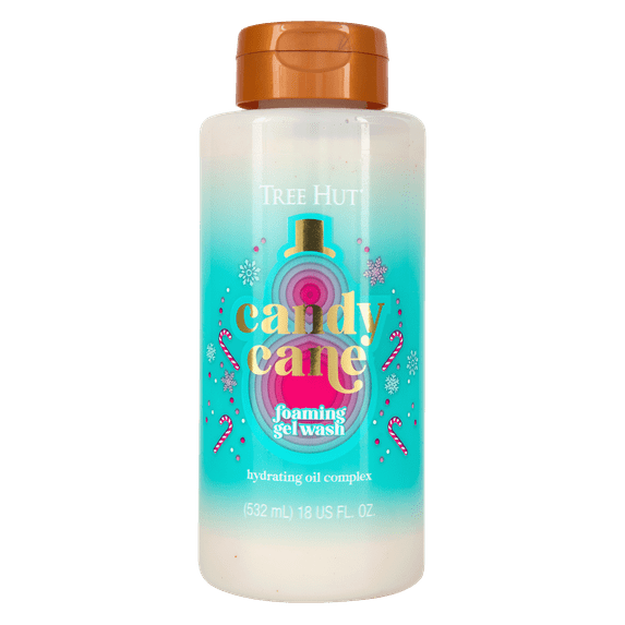 Tree Hut Candy Cane Nourishing & Moisturizing Foaming Gel Wash, 18 oz