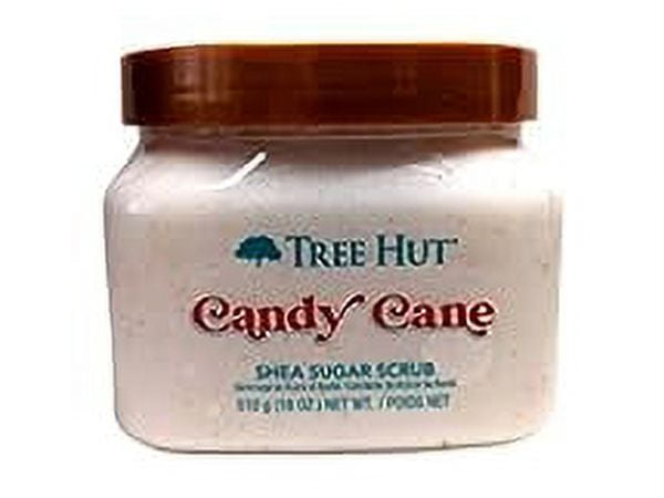 Tree Hut Candy Cane Shea Sugar Scrub, 18 oz, Ultra Hydrating and Exfoliating Scrub for Nourishing Essential Body Care