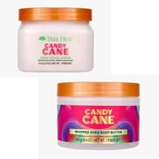 Tree Hut Candy Cane Shea Sugar Scrub Bundled With Candy Cane Whipped Shea Body Butter, Holiday Gift Set 2022