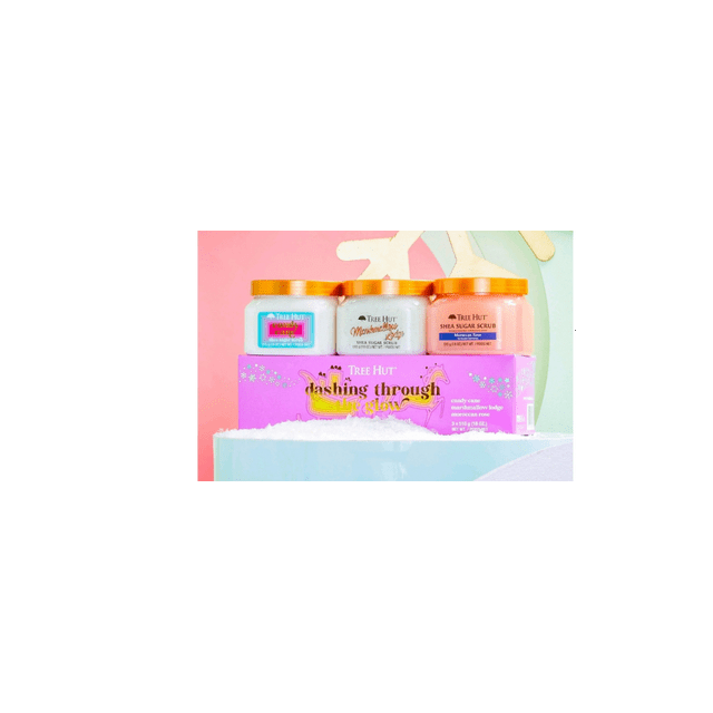 Tree Hut Dashing Through the Glow Body Scrub Gift Set 3ct