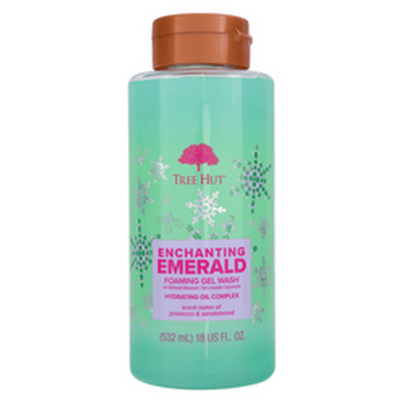 Tree Hut Enchanting Emerald Foaming Gel Body Wash for Adults, 18 fl oz