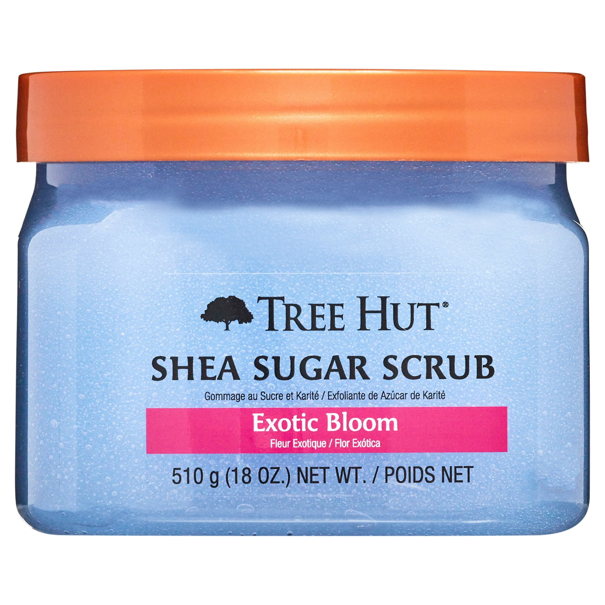 Tree Hut Exotic Bloom Shea Sugar Exfoliating and Hydrating Body Scrub, 18 oz.