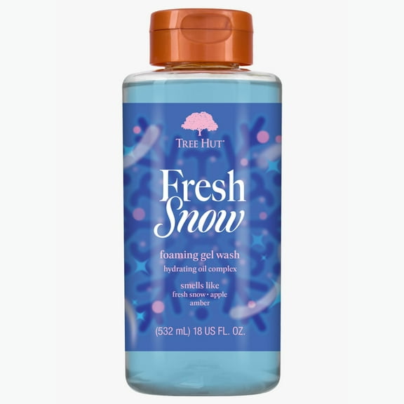 Tree Hut Fresh Snow Foaming Gel Body Wash, 18 fl oz