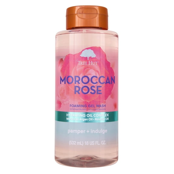 Tree Hut Moroccan Rose Foaming Gel Body Wash, 18 fl oz