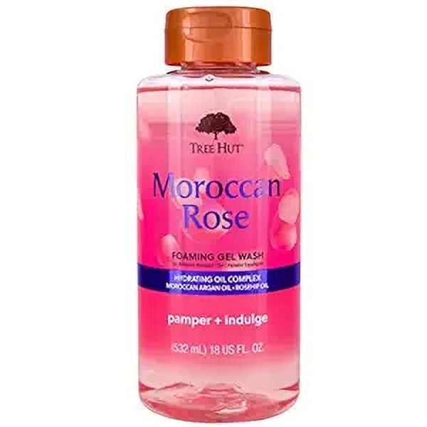 Tree Hut Moroccan Rose Nourishing & Moisturizing Foaming Gel Wash, 18 oz., Hydrating