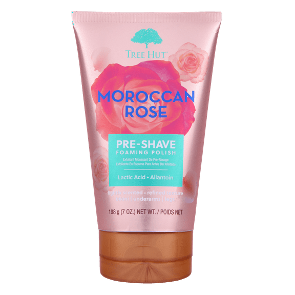 Tree Hut Moroccan Rose Exfoliating Pre-Shave Foaming Polish, 7 oz