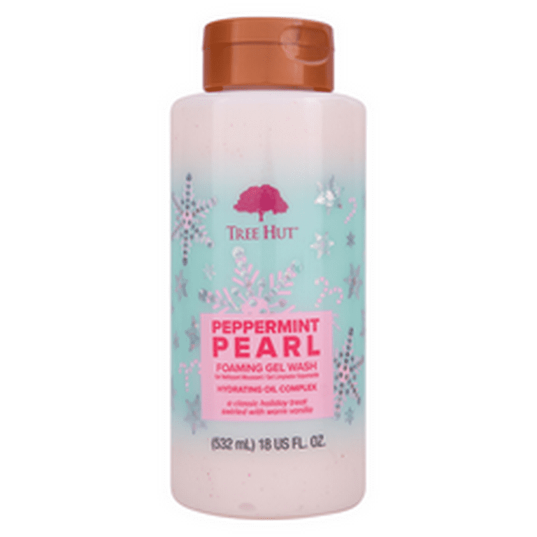 Tree Hut Peppermint Pearl Foaming Gel Body Wash for Adults, 18 fl 