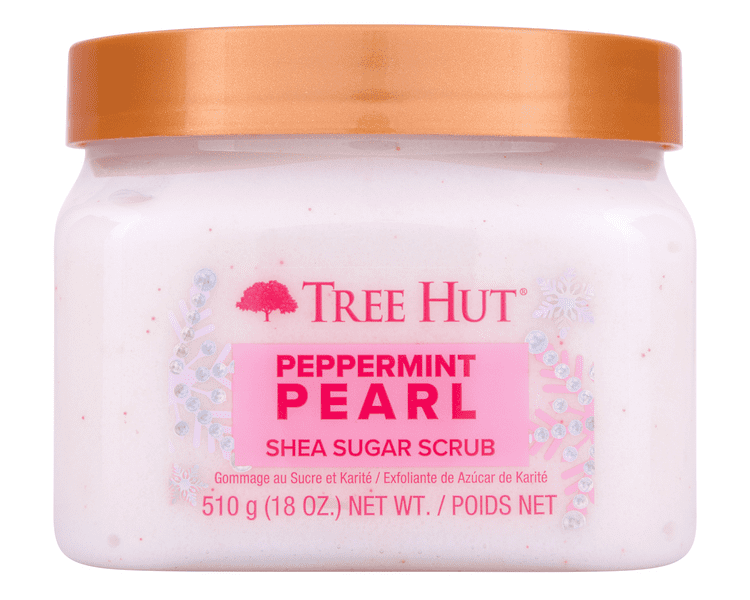 Tree Hut Peppermint Pearl Shea Sugar Exfoliating and Hydrating Body Scrub, 18 oz.