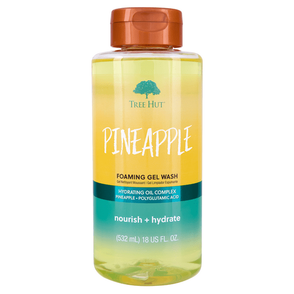 Tree Hut Pineapple Foaming Gel Body Wash, 18 fl oz