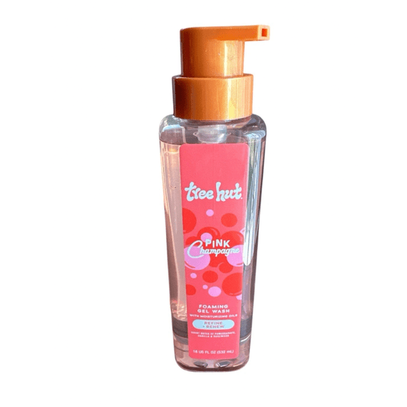Tree Hut Pink Champagne Body Wash with Shea Butter, Pump Bottle, 18 Fl Oz