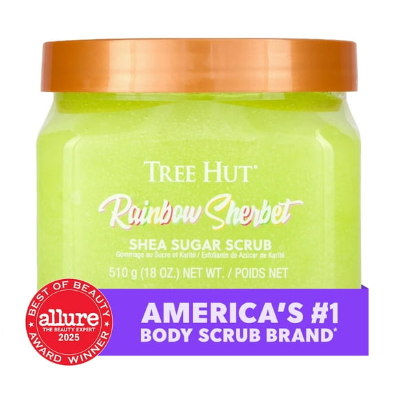 Tree Hut Rainbow Sherbet Shea Butter Sugar Body Scrub, 18 oz