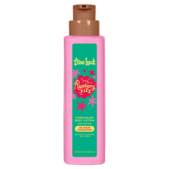 Tree Hut Raspberry Fizz Hydraglow Body Lotion Shea Butter Moisturizing Lotion 18 fl oz