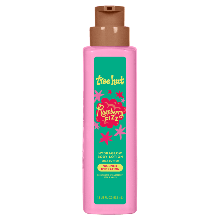 Tree Hut Raspberry Fizz Hydraglow Shea Butter Body Lotion, 18 fl