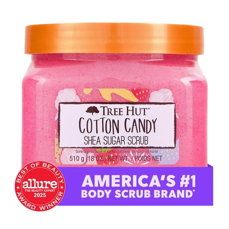Tree Hut Cotton Candy Shea Butter Sugar Body Scrub, 18 oz