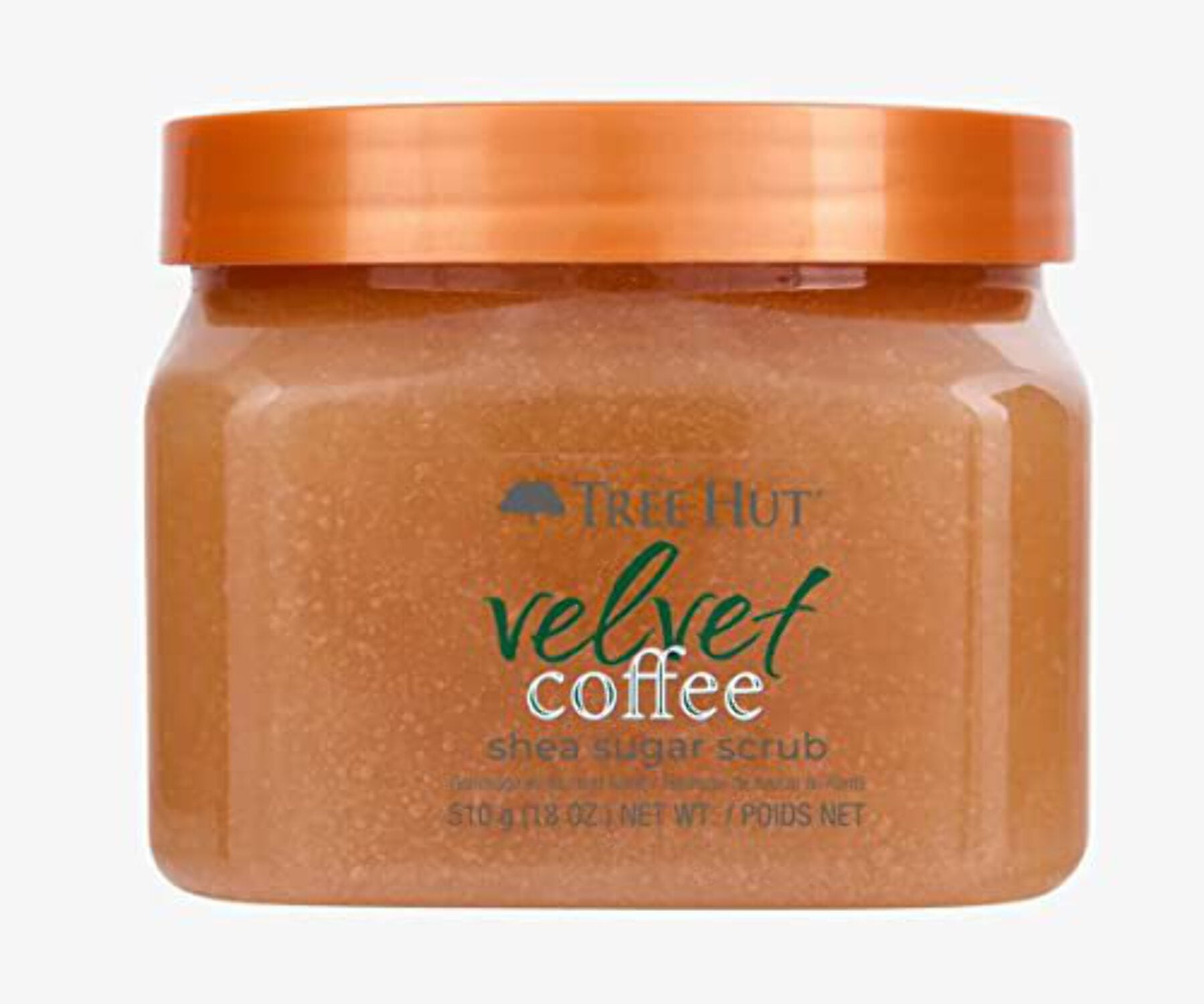 Tree Hut Shea Sugar Exfoliating Body Scrub Velvet Coffee, 18 oz