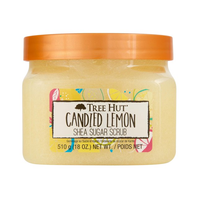 Tree Hut Shea Sugar Scrub Candied Lemon, 18oz, Ultra Hydrating and