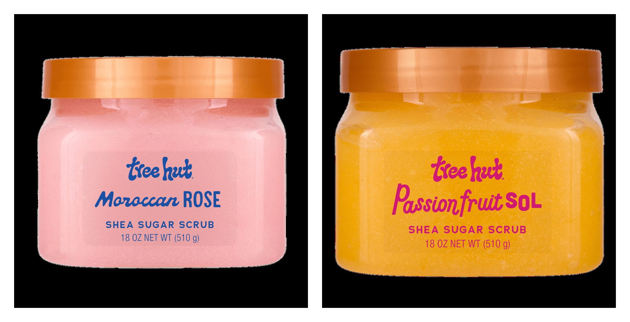 Tree Hut Shea Sugar Scrub Moroccan Rose & Tree Hut Passionfruit Sol Shea Butter Sugar Body Scrub Bundle