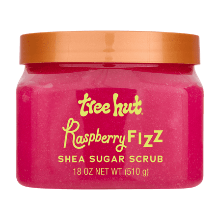 Tree Hut Raspberry Fizz Shea Butter Sugar Body Scrub, 18 oz