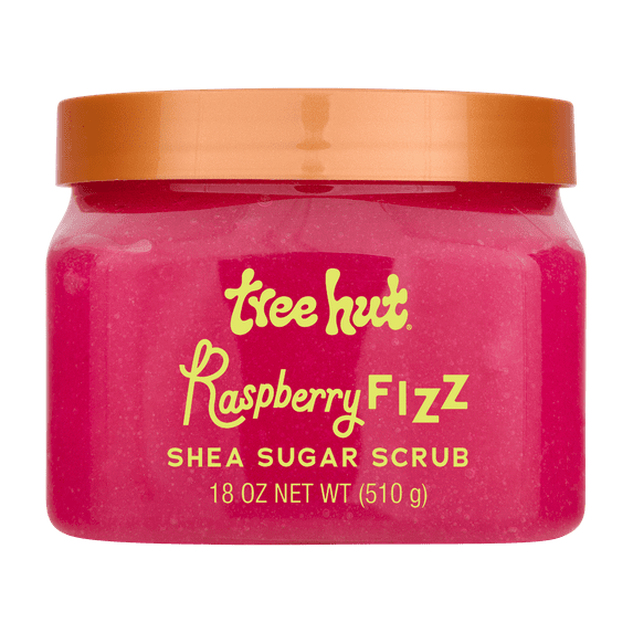 Tree Hut Raspberry Fizz Shea Butter Sugar Body Scrub, 18 oz