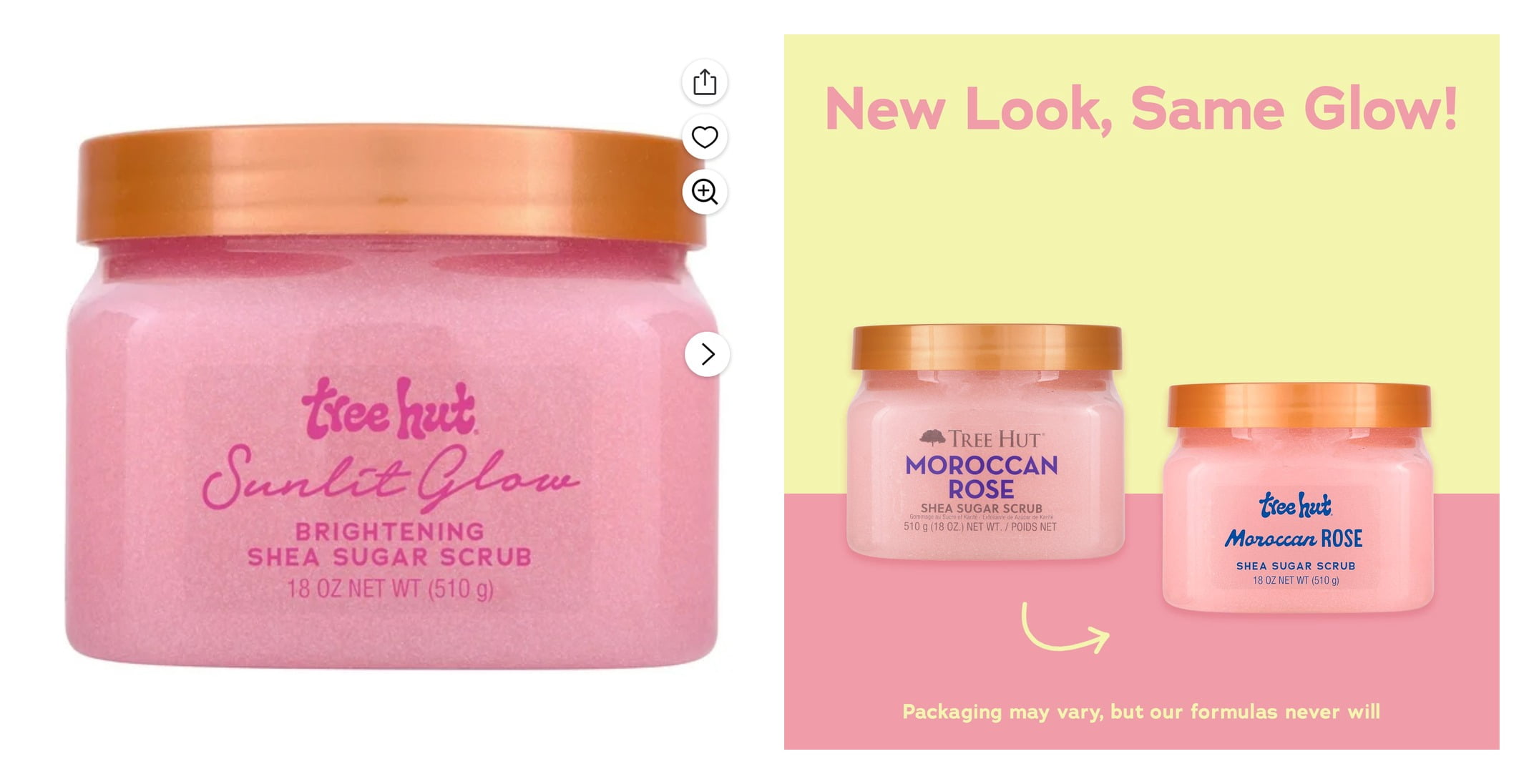 Tree Hut Sunlit Glow Shea Butter Sugar Body Scrub & Tree Hut Shea Sugar Scrub Moroccan Rose Bundle