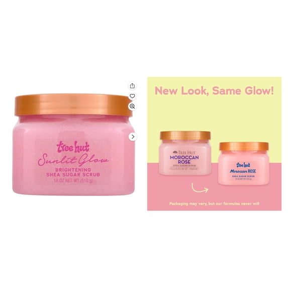 Tree Hut Sunlit Glow Shea Butter Sugar Body Scrub & Tree Hut Shea Sugar Scrub Moroccan Rose Bundle