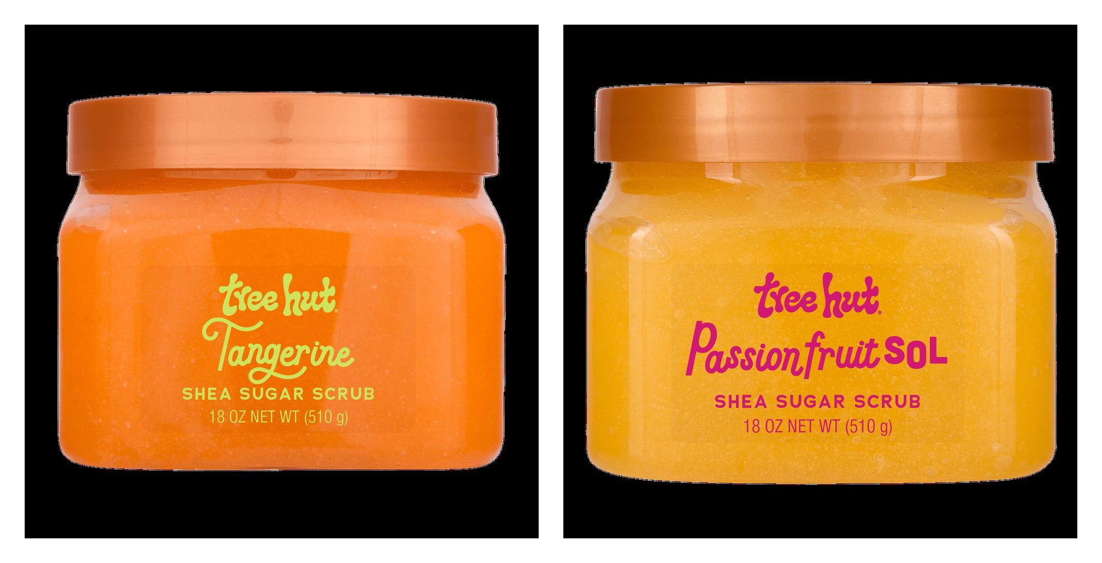 Tree Hut Tangerine Shea Butter Sugar Body Scrub & Tree Hut Passionfruit Sol Shea Butter Sugar Body Scrub Bundle