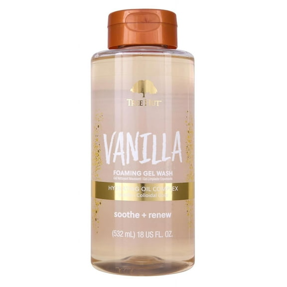 Tree Hut Vanilla Soothing Foaming Gel Body Wash, 18 fl oz