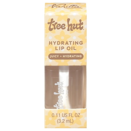 Tree Hut Vanilla Hydrating Lip Oil, Sheer Tint with High Shine, 0.16 fl oz